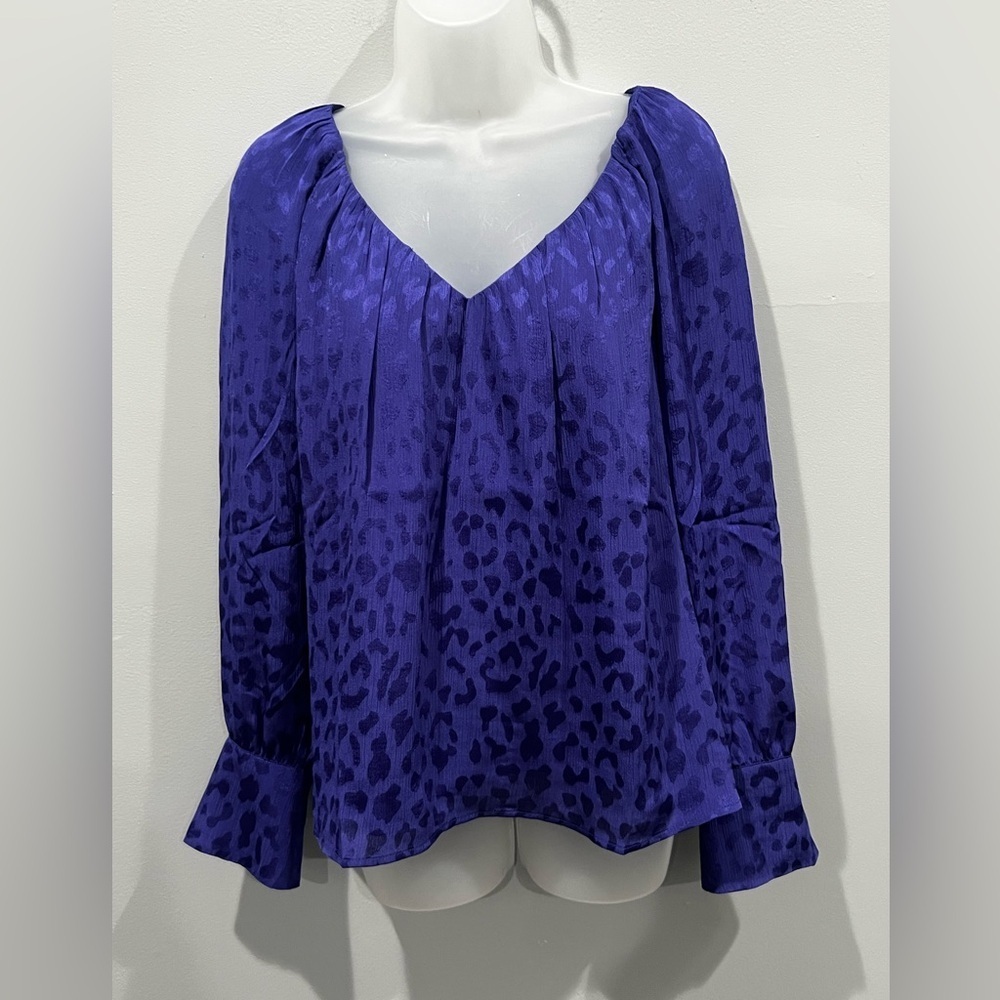 I.N.C. International Concepts Women's Pleated V-Neck Blouse/size L